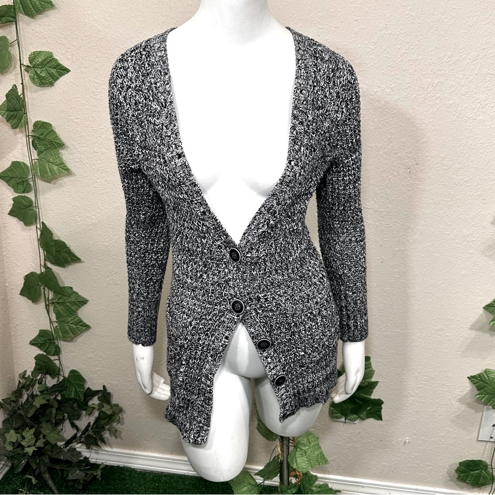 American Eagle, Gray Button-Down Knit Cardigan - image 2